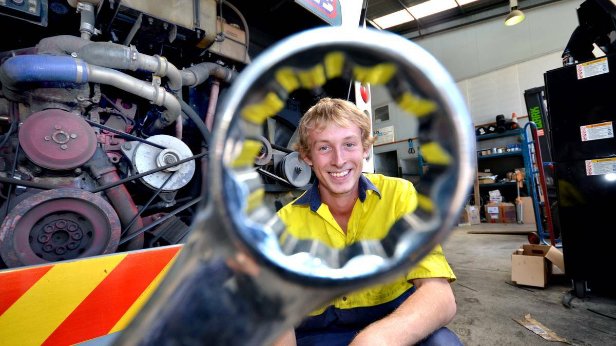 NOWRA: Brock Hayward from Bomaderry is leading the way at TAFE when it comes to heavy vehicle mechanics.