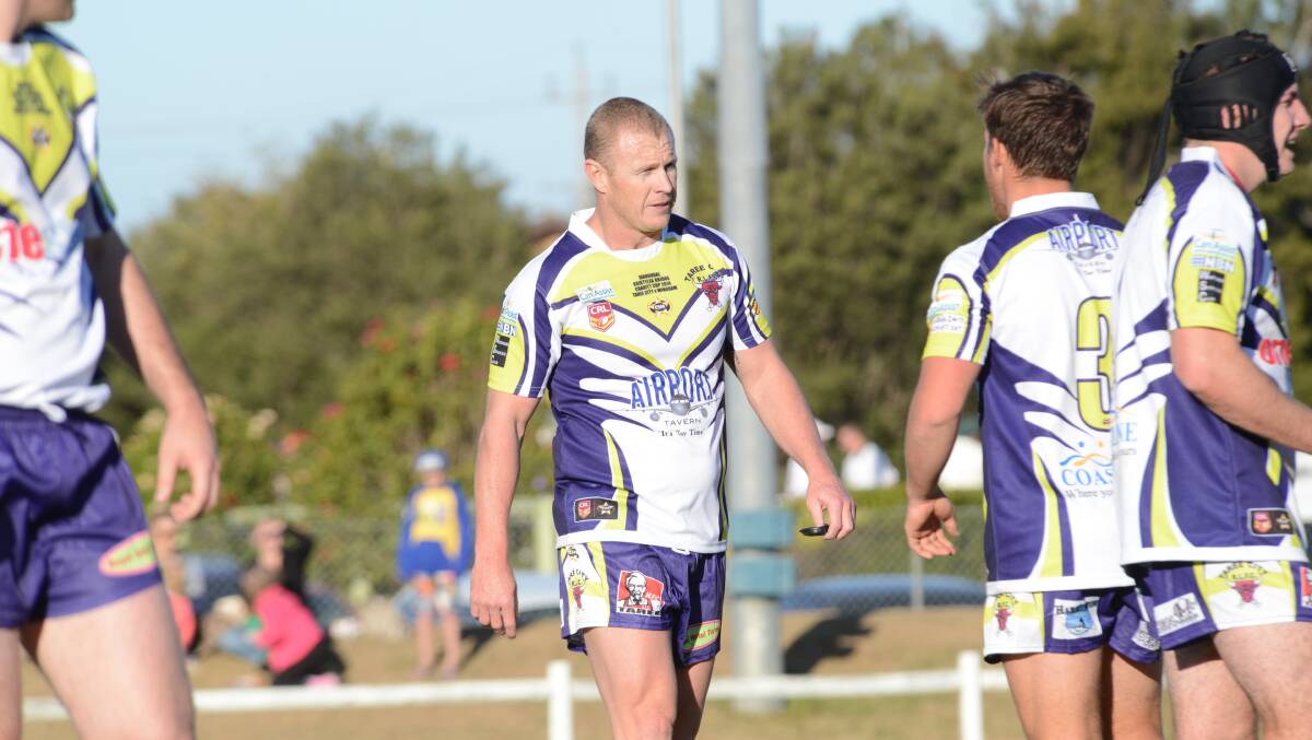 Former NRL star Michael Buettner playing for the Bulls in the Kristylea Bridge Charity Cup.