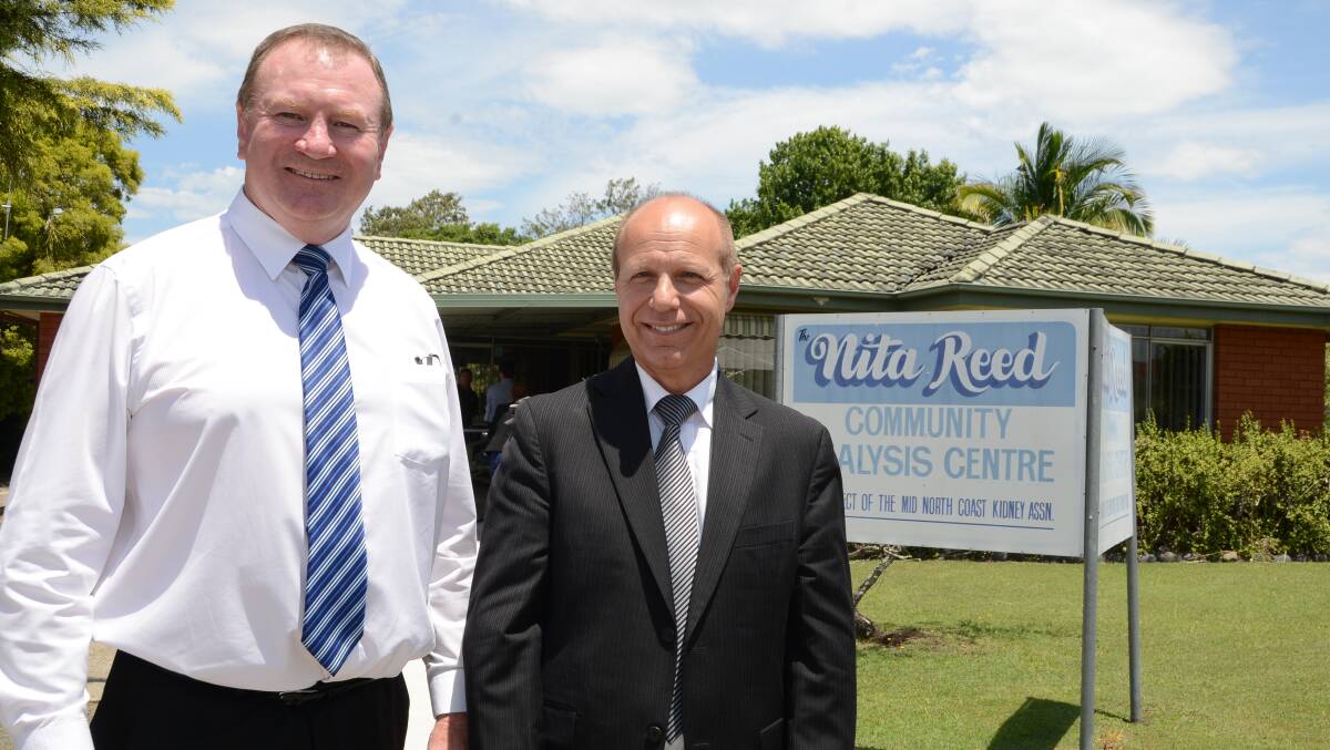 State MP Stephen Bromhead was on hand yesterday for Hunter New England Health CEO, Michael DiRienzo's announcement that the Nita Reed Community Dialysis Centre would remain a community facility and that plans would be prepared for its future.