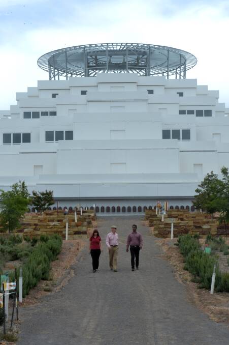 The exterior of the Great Stupa is about three years away from completion. The interior will take much longer. Ian Green does not think it will be finished in his lifetime.