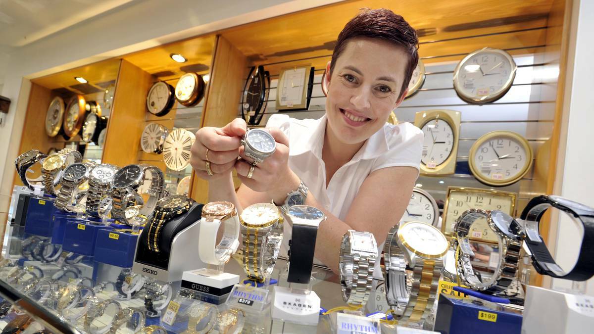 Wagga's Mel Johnson has the time-intensive task on turning back over 1000 timepieces as daylight saving comes to an end. Picture: Les Smith/Daily Advertiser
