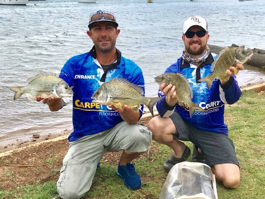 Close finish: Forster's Grant Manusu and Taree's Mike Nelson won the event by 260 grams. Round three of the series will be on the Clarence River. Photo: Supplied. 