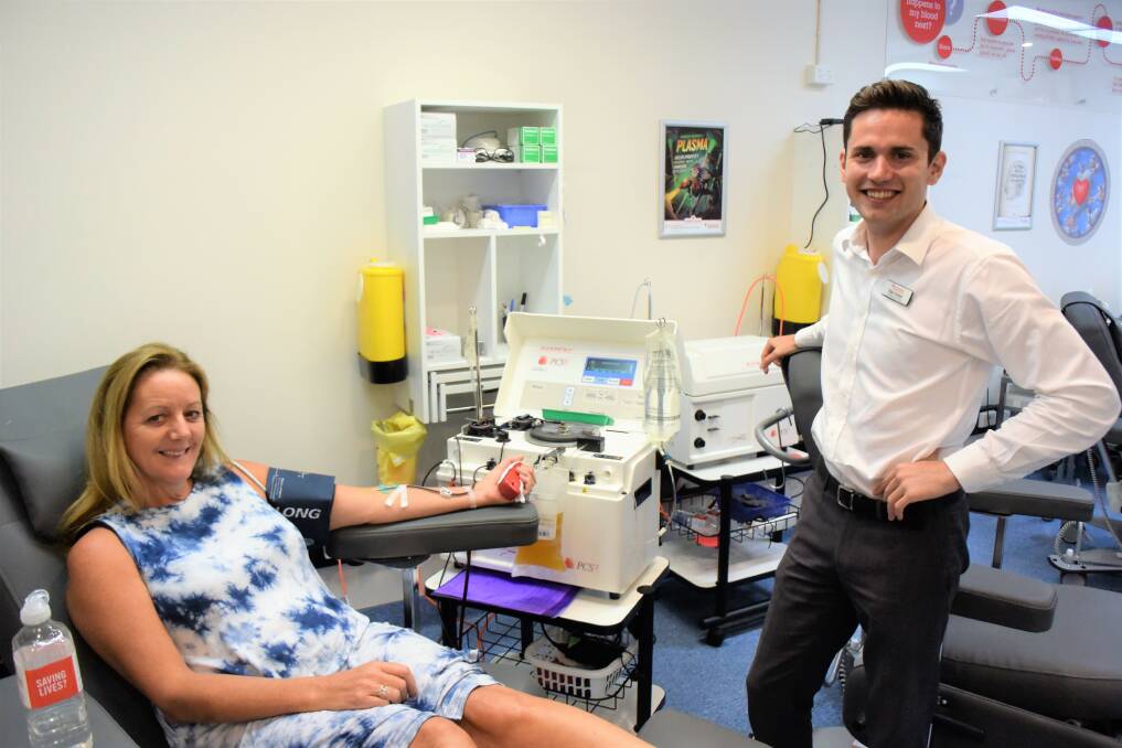 Every donation counts: Donor Anthea Whittaker and Community Relations officer Felix Palmer are calling on more residents to become regular donors.