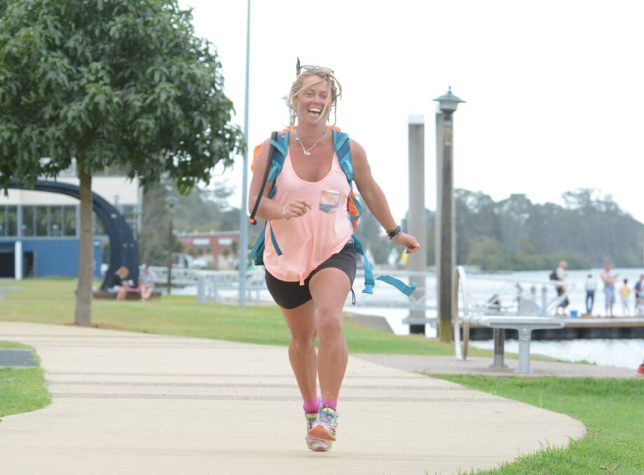 Amanda completed the near 320 kilometre journey from Sydney Airport to Queen Elizabeth Park on foot. Photo: Scott Calvin.