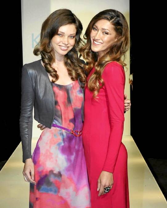 Silvana Lovin (right) and Lauren Rippingham model the Kookai Winter 2012 collection at Luminare.