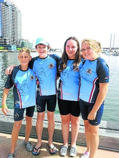 Manning Dragon Boat Club members of the Torpedoes, Sam Thompson, Sean Page, Tara Manahan and Emily Thompson.