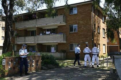 Equity Place in Canley Vale this morning where a two year old toddler was stabbed to death in a domestic dispute.
