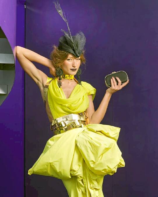Sailvana Lovin models an Antony Capon creation. during last year's Melbourne Cup carnival.