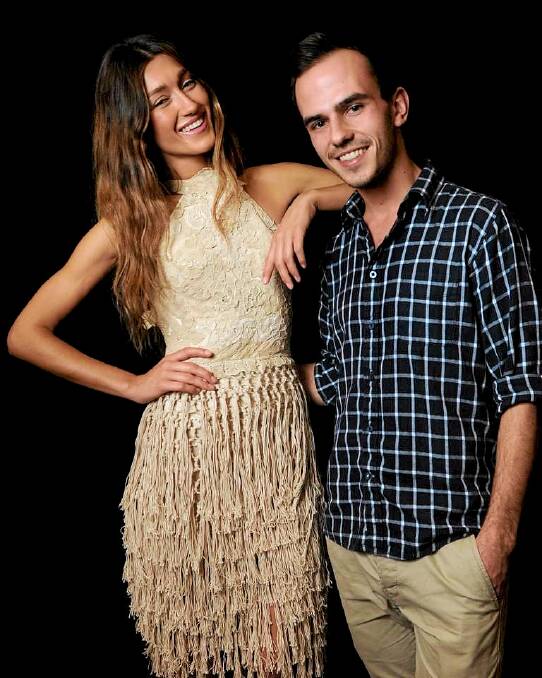 Model Silvana Lovin with designer Jack Loder's garment last year.
