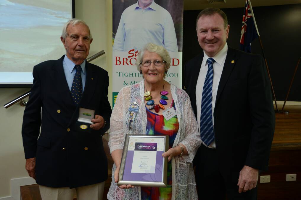 Ian Sinclair AC, NSW Local Woman of the Year Jeanette Holland OAM and Stephen Bromhead.