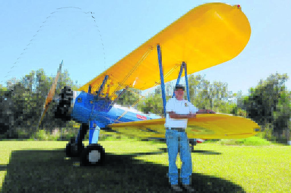 Peter Anderson with a 1942 Boeing at last year's heritage aircraft fly-in.