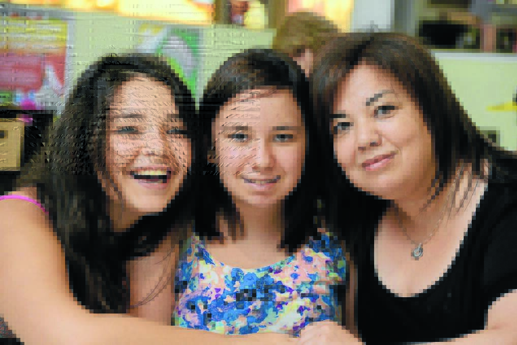 Ishik Cevik (right) with her daughter Charla (centre) and friend Lara Ersan.