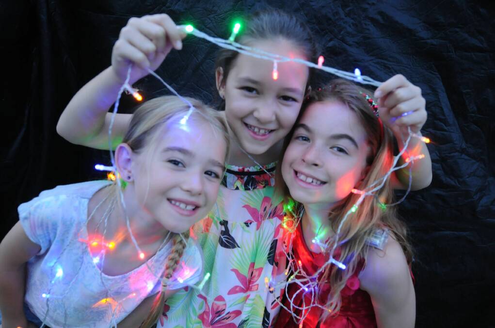 Taylor Young, Brielle Seymour and Jasmine Young at last year's Carols in the Park.