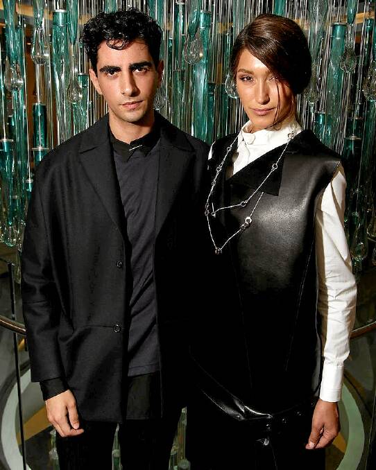Silvana Lovin models an award-winning design by Christopher Esber (left).