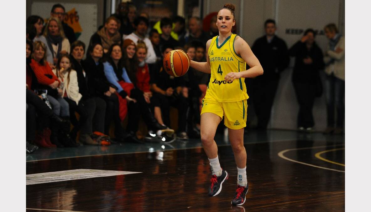 Australian Opals practice game against the Miners Big V youth championships team. Opals- Kelly Wilson. PICTURE: KATE HEALY.