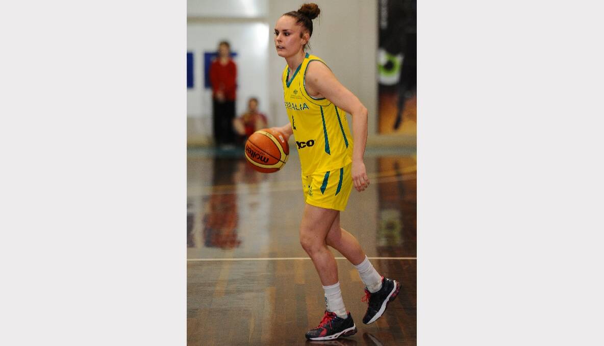 Australian Opals practice game against the Miners Big V youth championships team. Opals- Kelly Wilson. PICTURE: KATE HEALY.
