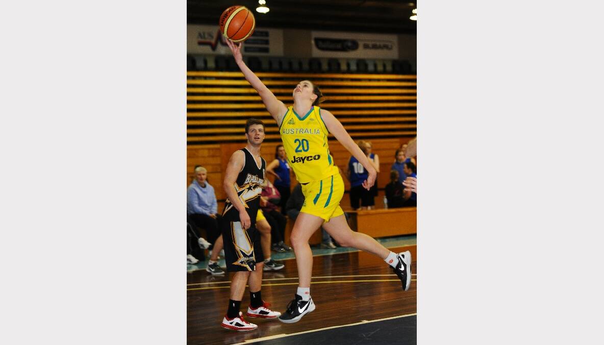 Australian Opals practice game against the Miners Big V youth championships team. Opals- Tessa Lavey. PICTURE: KATE HEALY.