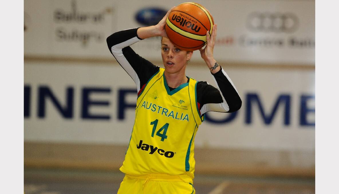 Australian Opals practice game against the Miners Big V youth championships team. Opals- Kristen Veal. PICTURE: KATE HEALY.