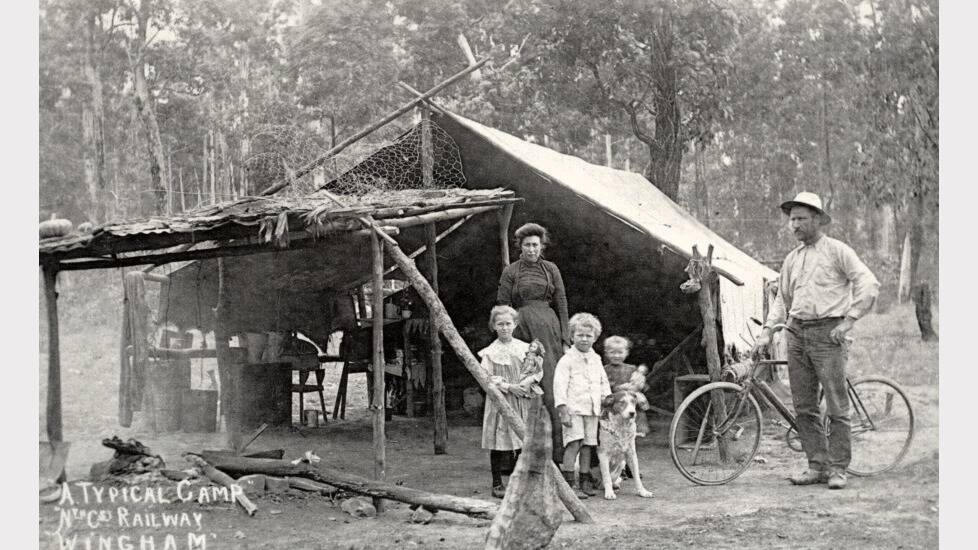 Railway workers camp - Manning Valley Historical Society photo
