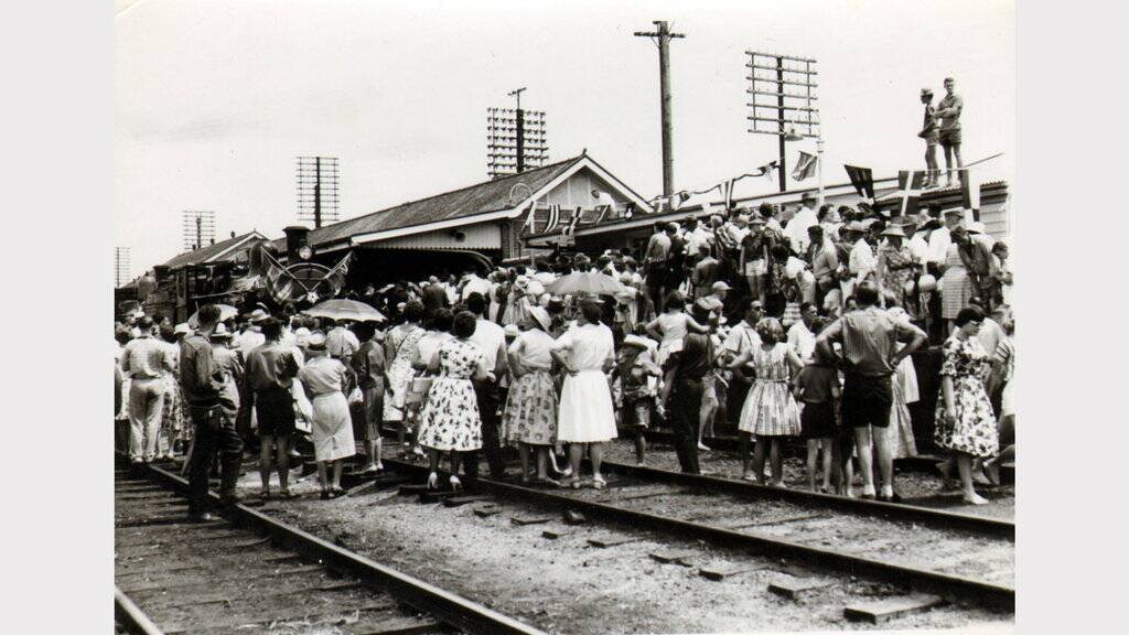 Taree's 50th anniversary celebrations of the arrival of rail - Manning Valley Historical Society photo.