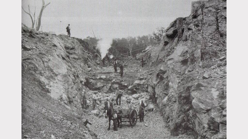 Many huge excavations were required for the railway. Greater Taree City Coluncil photo.