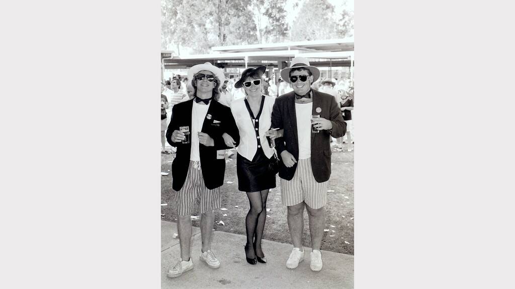 Throwback Thursday - 1991 Taree Melbourne Cup Meeting. Peter Elmer, Aileen Hemingway and Buddy Miller.