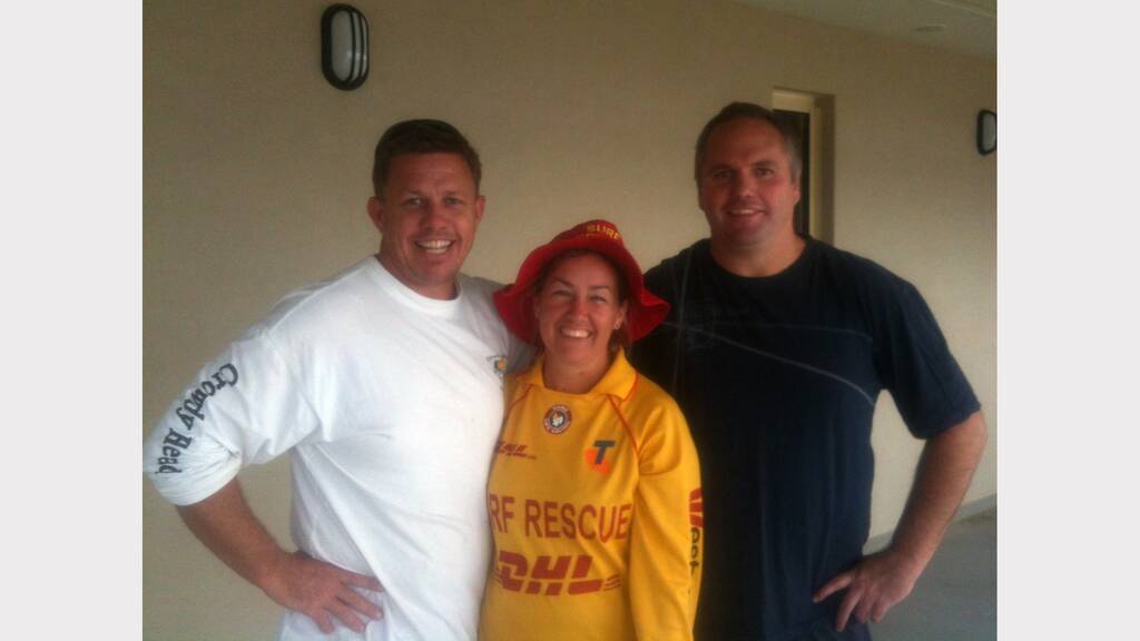 Lifesavers Al and Toni Davis with Adam Eady were on the scene to apply first aid.