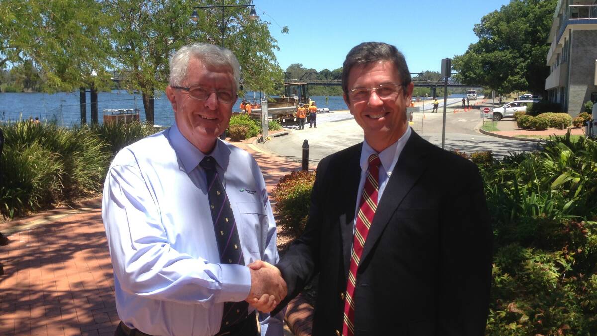 Greater Taree City Council mayor Paul Hogan and federal member for Lyne David Gillespie met this week to discuss the Greaer Taree Roads and Bridges package.