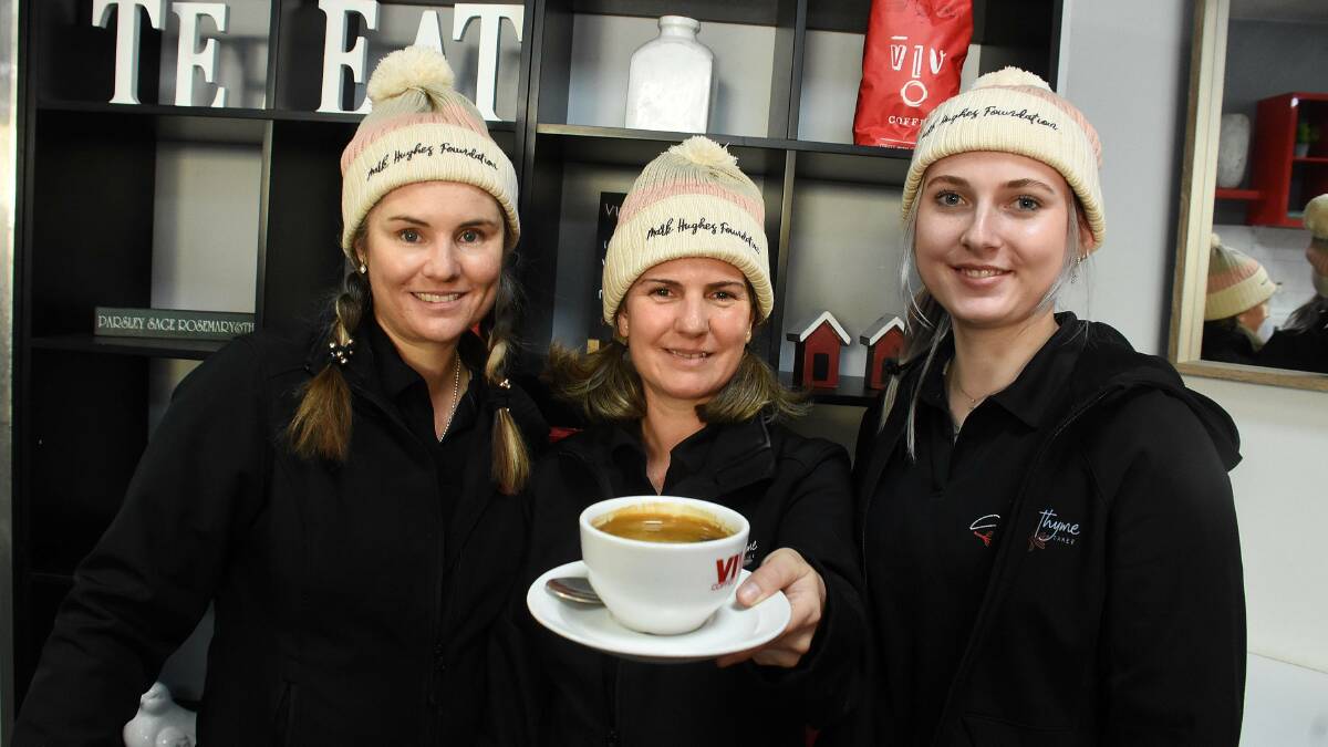 Cafe Thyme owner Nerida Ramsay (left), with staff members Maria Paz (centre) and Jazmin Campbell (right)