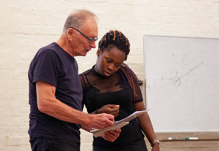 John Bell with auditioning student. image supplied