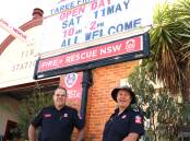 FRNSW Taree captain Anthony Shoesmith and commander Peter Willard. Picture by Rick Kernick. 