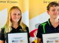 2024 Junior Life Saver of the Year award winners from Crowdy Head SLSC, Calista Elmer and Blake Stewart. Picture supplied.