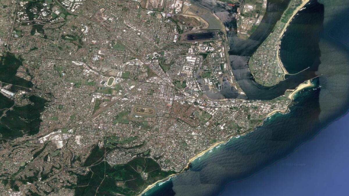 A satellite view of Newcastle on the NSW coast. Picture: Google Earth