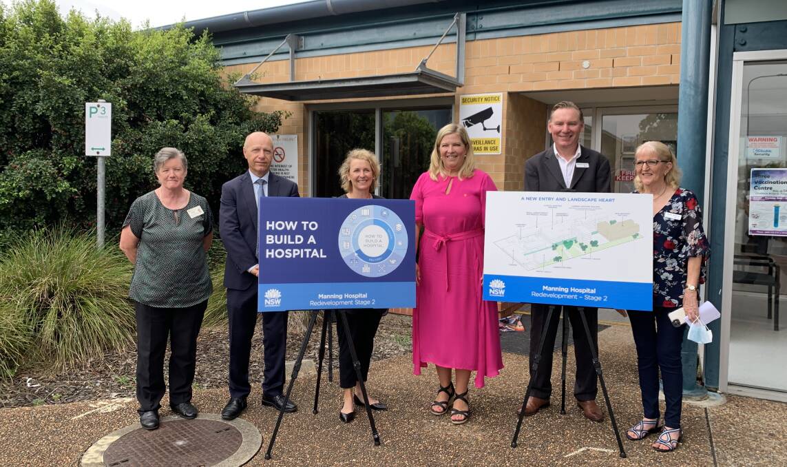 Attending the unveiling: senior project director NSW Health Jackie Hawkins NSW Health, NSW Health infrastructure Mark Brockbank, Minister for Regional Health Bronnie Taylor, CEO of Hunter New England Health Michael DiRienzo. Photo Sarah Chalmers. 