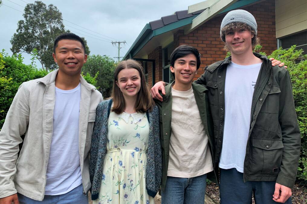 Top achievers: Morgan Gao, Finlay O'Connell, WenYuan LimSchneider, Nathan Smith. Photo Sarah Chalmers. 