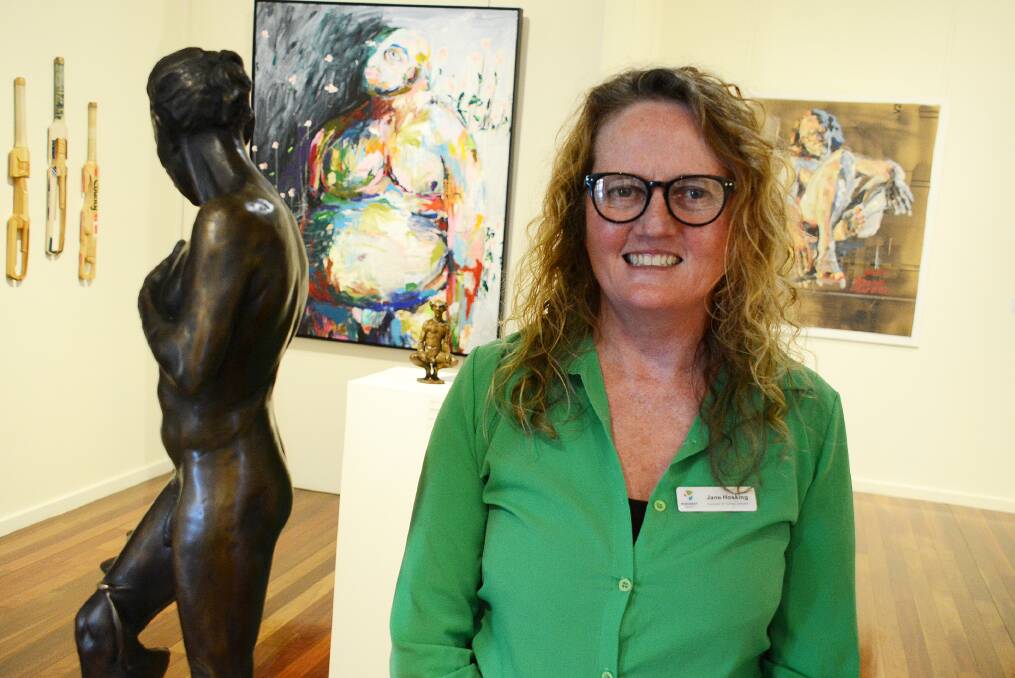 Jane Hoksing welcomed the public to the Naked and Nude exhibition. Video Scott Calvin 