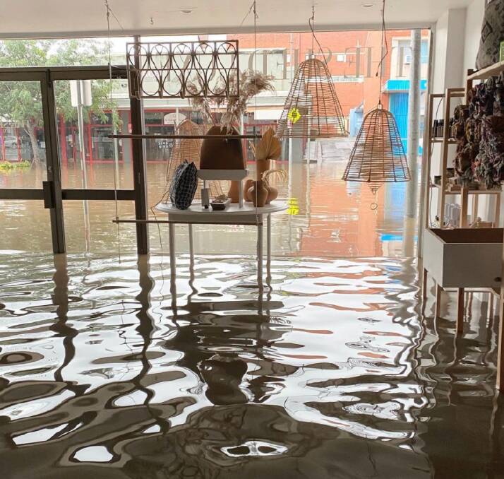 The Shed Luxe store in the March 2021 floods. Photo supplied