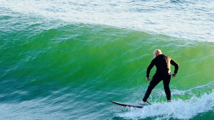 Kenny surfing at Racecourse. Picture supplied