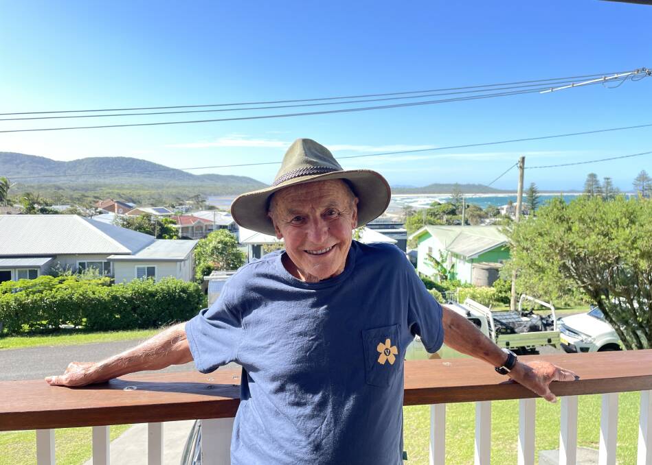 Shane loves the view from his home, overlooking Crescent Head town, creek and point break. Picture by Ellie Chamberlain