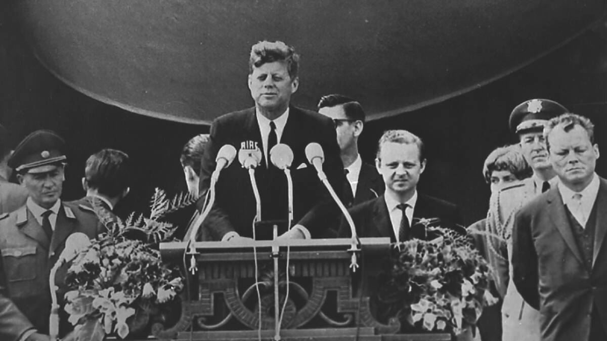 "Ich bin ein Berliner" Kennedy said in West Berlin months before he was assassinated in 1963. File picture