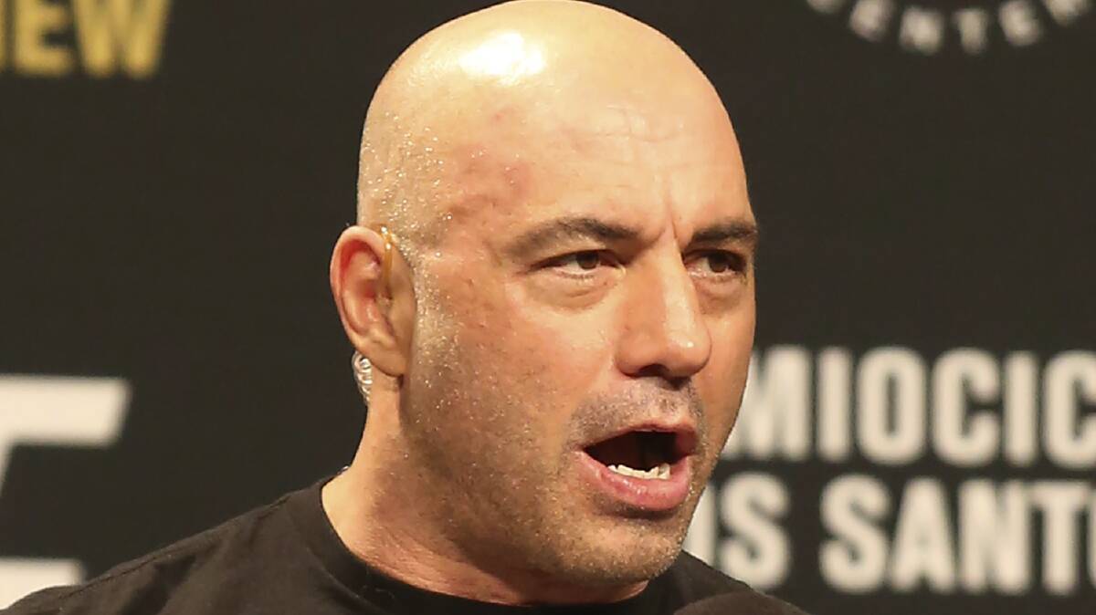 Joe Rogan's contract with Spoitfy ends in 2024. Picture via AP Photo