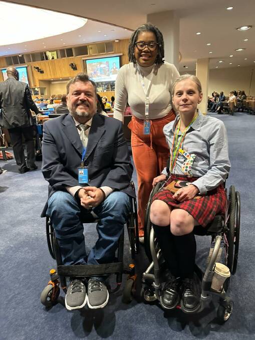 with Emerson Damasceno, the President of the Brazilian National Commission for Autistic People , Nicole Lee president of People With Disability Australia. Picture supplied