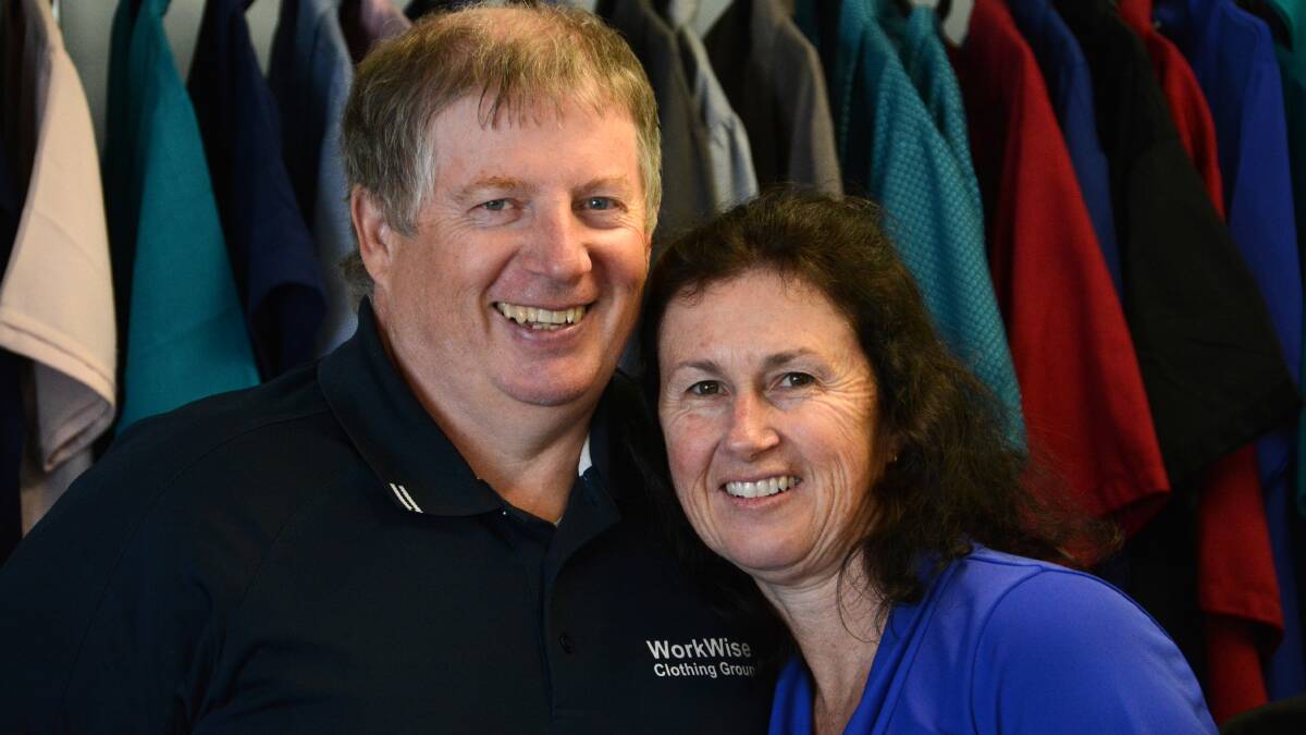 Dynamic Duo:  Janelle and Phillip Webster are the owners of WorkWise Clothing. Photo: Scott Calvin.
