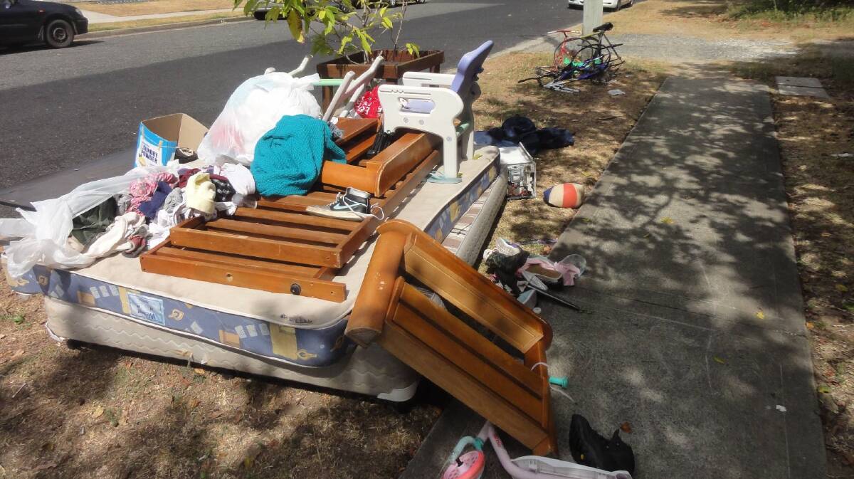 Fines apply: Fines of $2,000 or more can apply to the dumping of waste on the kerb.