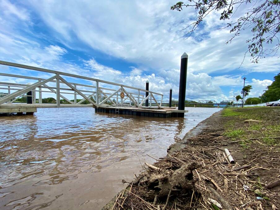 The Manning River at Taree during the most recent flood.