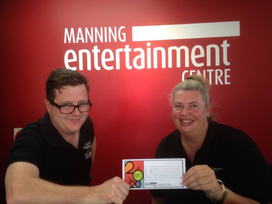 Gifting an experience: The Manning Entertainment Centre's Craig Thompson and Visitor Information Centres Karen Dean agree that a MEC Gift Certificate will have you smiling.