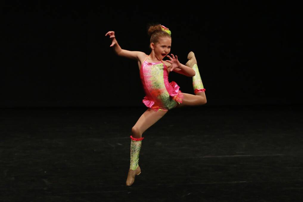 Ava Gilbert (Wingham) won Section 613a Open Jazz Solo eight years and under.