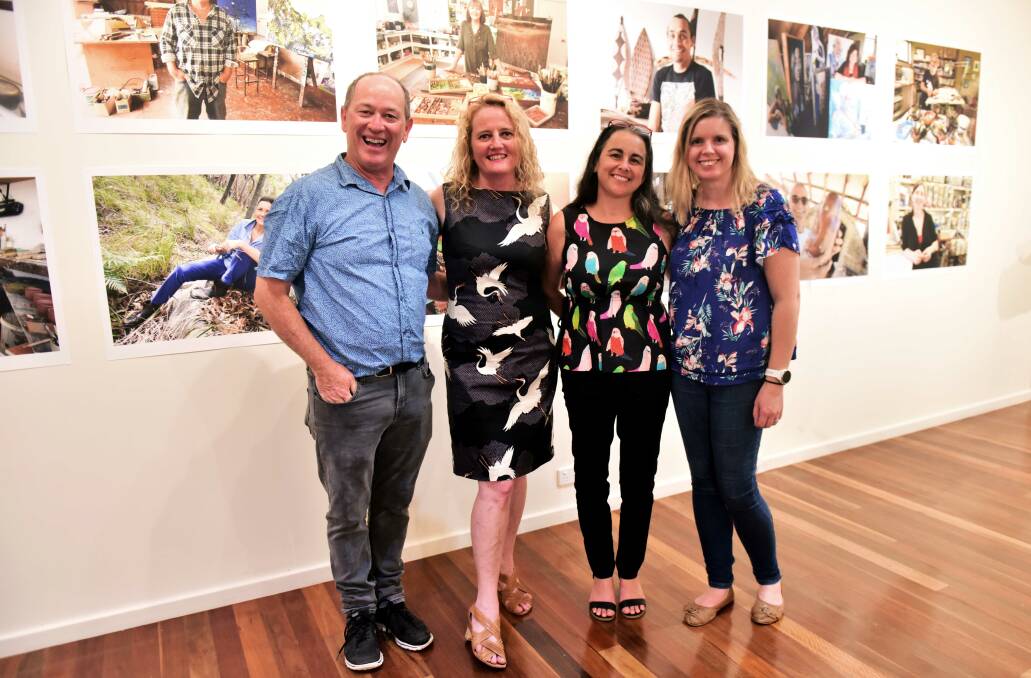 Collaboration: Times photographer Scott Calvin, gallery assistant director Jane Hosking, gallery director Rachel Piercy and Times journalist Lauren Green at the exhibition launch. Photo: Julie Slavin.