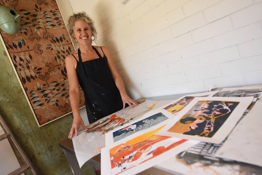 Learning experience: Ali Haigh, pictured in her home studio, is looking forward to her mentorship at the Art Gallery of NSW.