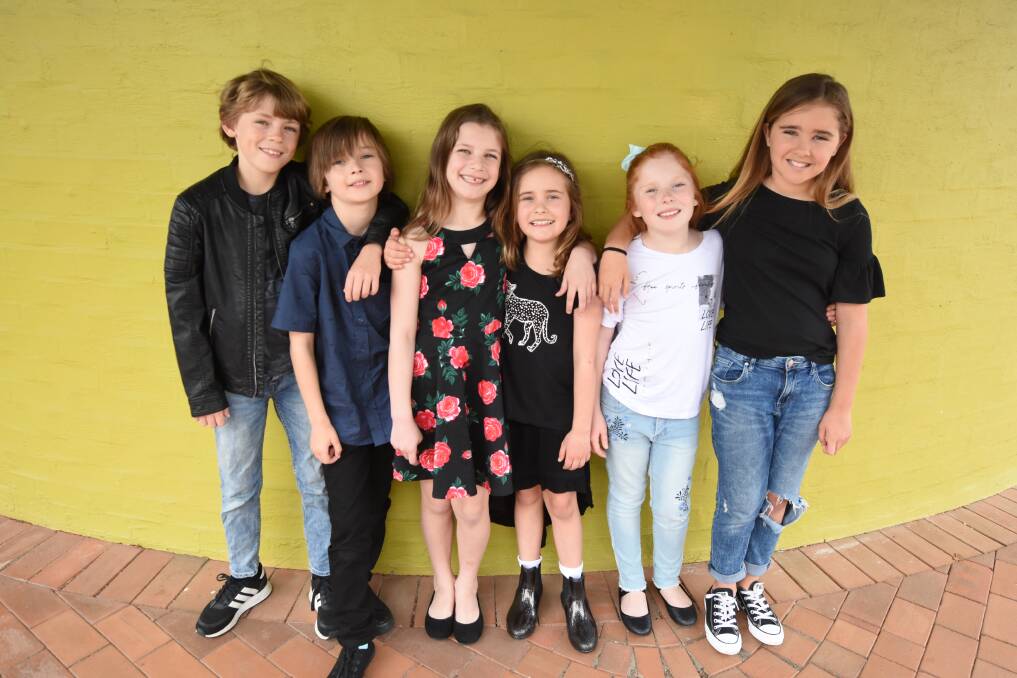 Cast members: Samuel Stephens, Alexander Ford-Chilvers, Isabella Howard, Amara Crutcher, Katelyn Davidson and Chloe Hicks are looking forward to Les Misérables opening at the Manning Entertainment Centre. Photo: Scott Calvin.